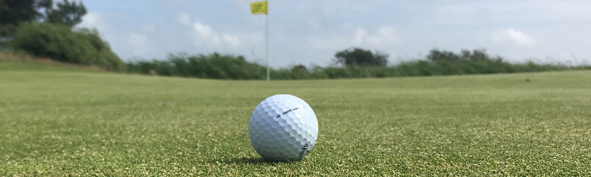 Golfball auf dem Green